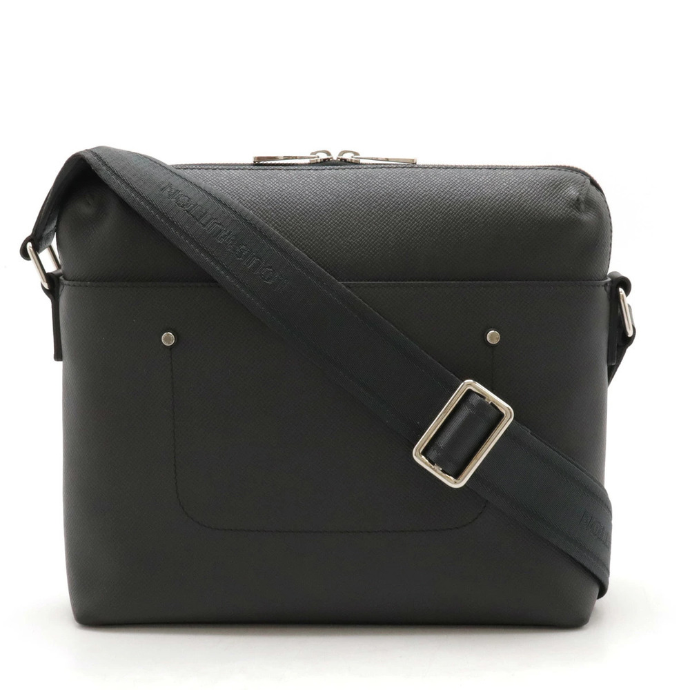 LOUIS VUITTON Taiga Grigori Messenger Crossbody Bag Ardoise Black